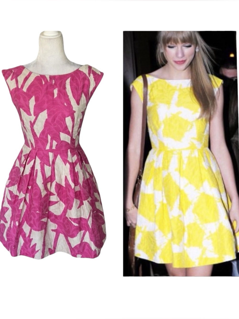 HTF Shoshanna Alyce Pink & Ivory Floral Fit & Flare Mini Dress - 4